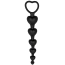 Анальная цепочка Alume Silicone Heart Bead Anal Chain, черная - Фото №1