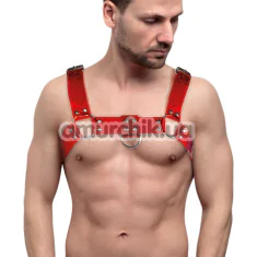 Портупея Feral Feelings Bulldog Harness, позоро-червона - Фото №1
