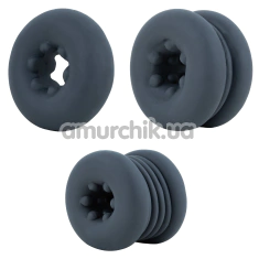 Набор эрекционных колец для члена Boners Buffer Rings, синий - Фото №1