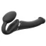 Безремневой страпон с вибрацией Strap-On-Me Vibrating Bendable Strap-On M, черный - Фото №2