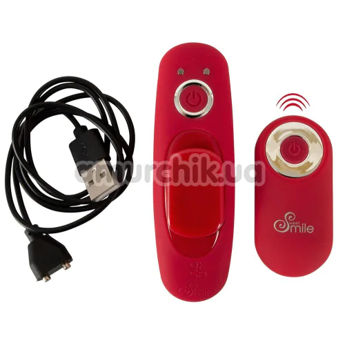 Кліторальний вібратор Sweet Smile RC Panty Vibrator, червоний