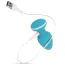 Анальна пробка з вібрацією Cala Azul Blanca Vibrating Anal Plug, блакитна - Фото №7