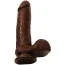 Фалоімітатор Realistic Cock 8 Inch, коричневий - Фото №3