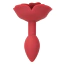 Анальная пробка + вибропуля Lux Active Red Rose Silicone Anal Plug, красная - Фото №2