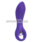 Анальна пробка з вібрацією Vibrating Silicone Booty Probe, фіолетова - Фото №1