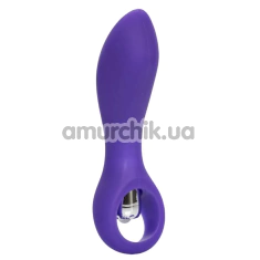Анальная пробка с вибрацией Vibrating Silicone Booty Probe, фиолетовая - Фото №1