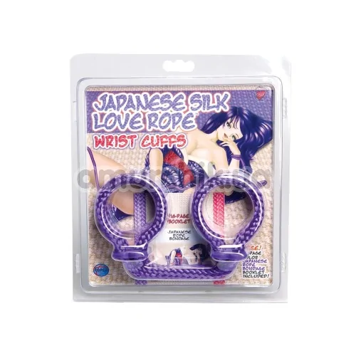 Фиксаторы для ног Japanese Silk Love Rope Ankle Cuffs, фиолетовые