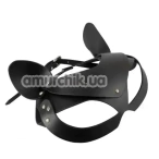 Маска Кошечки Cat Woman Leather Mask, черная - Фото №1