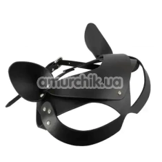 Маска Кошечки Cat Woman Leather Mask, черная - Фото №1