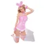 Костюм зайчика JSY Sexy Lingerie розовый: боди + чулки + чокер + манжеты + ушки - Фото №1