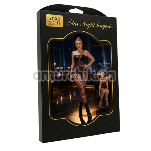 Комбинезон Star Night Dress Stripes Bodystocking, черный