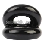 Эрекционное кольцо GK Power Dual Pleasure Ring, черное - Фото №1