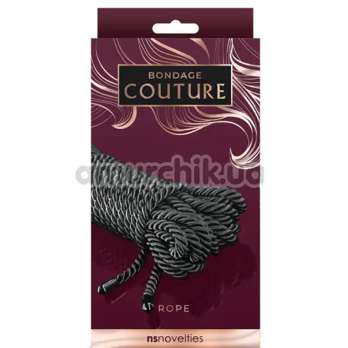 Веревка Bondage Couture Rope 7.6m, черная