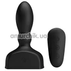 Анальная пробка с вибрацией и увеличением MR Play Inflatable Anal Plug, черная - Фото №1