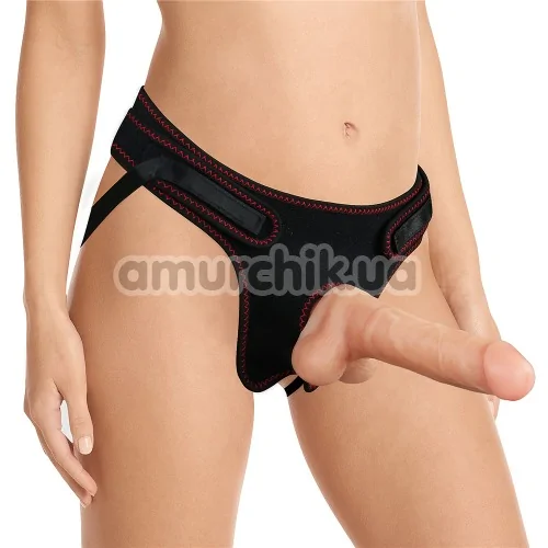 Cтрапон Ingen Easy Strapon Set 7.5 With Balls, тілесний - Фото №1