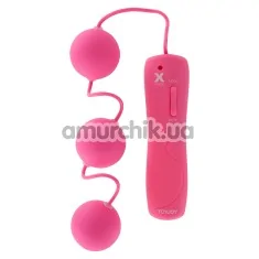 Вагінальні кульки з вібрацією Funky Triple Power Balls, рожеві - Фото №1