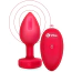 Анальная пробка с вибрацией B-Vibe Vibrating Heart M/L, красная - Фото №2