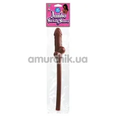 Коктейльна трубочка у формі пеніса Jumbo Sucking Straw коричнева - Фото №1