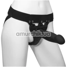 Порожній страпон з вібрацією Doc Johnson Body Extensions Be Risque, чорний - Фото №1