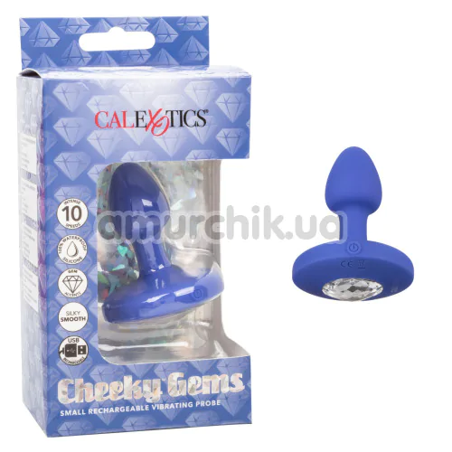 Анальная пробка с вибрацией Cheeky Gems Small Rechargeable Vibrating Probe, фиолетовая