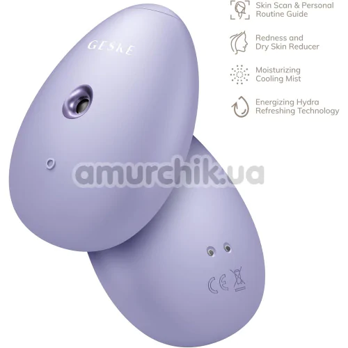 Увлажнитель для кожи лица Geske Facial Hydration Refresher 4 in 1 Oval, сиреневый