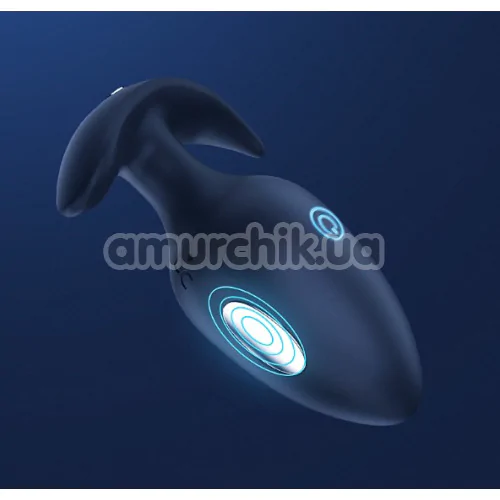 Анальна пробка з вібрацією та електростимуляцією Lockink Thunderbolt, чорна