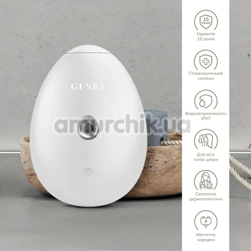 Увлажнитель для кожи лица Geske Facial Hydration Refresher 4 in 1 Oval, белый