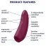 Симулятор орального сексу для жінок Satisfyer Curvy 1+, бордовий - Фото №11