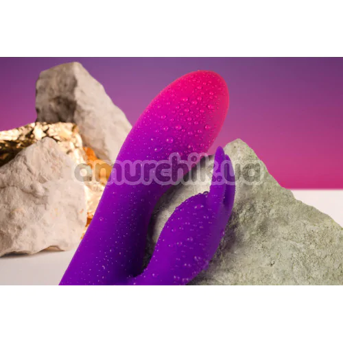 Вибратор Rocks-Off Glo-Girl Rabbit, фиолетово-розовый