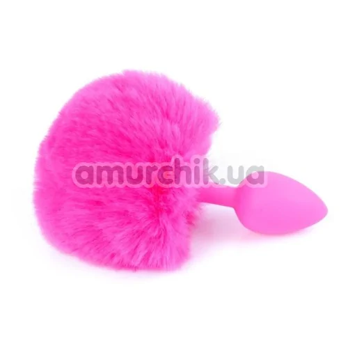 Анальна пробка з рожевим хвостиком Boss Series Exclusivity Silikon Bunny Tail, рожева