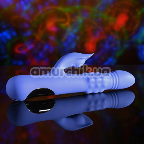 Вибратор с пульсацией и толчками Evolved Pop Goes The O, фиолетовый