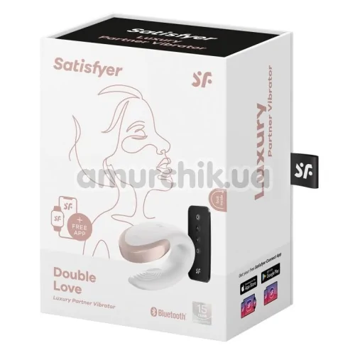 Вібратор Satisfyer Double Love Luxury Partner Vibrator, білий