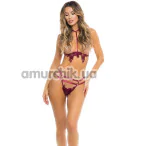 Комплект I Like It Rough 2-Piece Set, бордовий: прикраса для грудей + трусики-стрінги - Фото №1