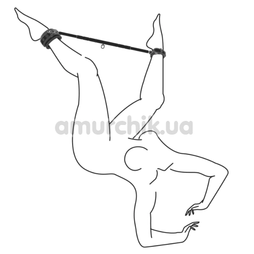 Фіксатори для ніг Easy Toys Expander Spreader Bar and Cuffs, чорні