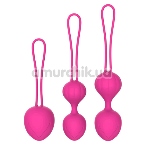 Набір вагінальних кульок Ningbo aiLe Trio, рожевий - Фото №1