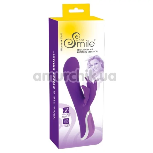 Вибратор Smile Rechargeable Rotating Vibrator, фиолетовый