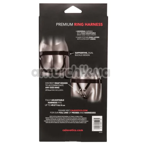 Трусики для страпона Universal Love Rider Premium Ring Harness, черные