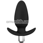 Анальная пробка с вибрацией Little Thumper Vibrating Silicone Anal Plug, черная - Фото №1