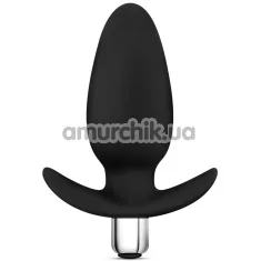 Анальная пробка с вибрацией Little Thumper Vibrating Silicone Anal Plug, черная - Фото №1