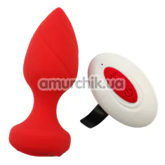 Анальная пробка с вибрацией GYQ Anal Plug, красная - Фото №1