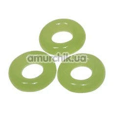 Набір ерекційних кілець Glow In The Dark Love Rings, 3 шт світяться в темряві - Фото №1