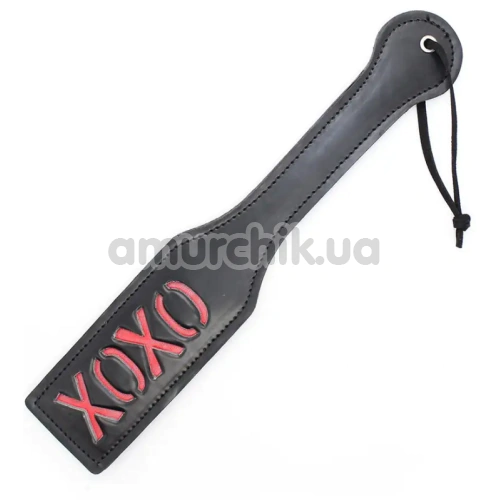 Шлепалка квадратная DS Fetish Paddle XOXО, черная