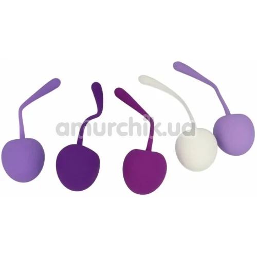 Набір вагінальних кульок Pleasure Balls & Eggs Cherry Kegel Exercisers, фіолетовий