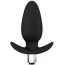 Анальная пробка с вибрацией Little Thumper Vibrating Silicone Anal Plug, черная - Фото №1