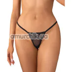 Трусики-стринги Obsessive Euridia, черные - Фото №1
