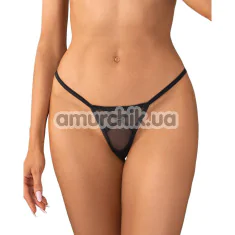 Трусики-стринги Obsessive Euridia, черные - Фото №1