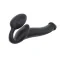 Безремневой страпон Strap-On-Me Silicone Bendable Strap-On M, черный - Фото №2