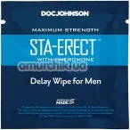 Серветка-пролонгатор Doc Johnson Sta-Erect Delay Wipe - Фото №1