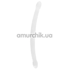 Двухконечный фаллоимитатор Realrock Crystal Clear Double Dildo 17, прозрачный - Фото №1