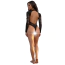 Боді Star Night Longsleeve Open Back Fishnet Rhinestone Bodysuit, чорне - Фото №3